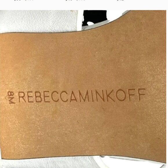 Rebecca Minkoff Carter White Grommet Strappy Chunky Heel Sandals - Size 8 - Picture 8 of 8